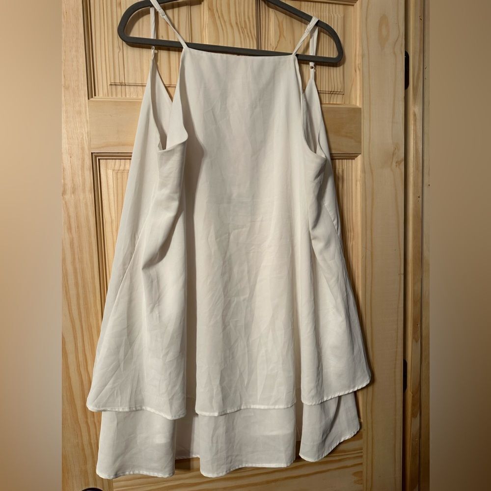 Styledome WHITE Spaghetti Strap Strap Dress 2XL